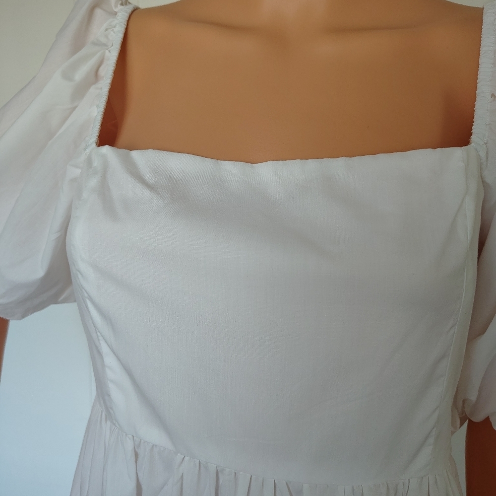 FOREVER 21 White Dress Size M - Picture 3 of 7